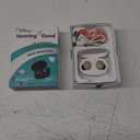 Nano Rechargeable Touch Hearing Aids for Seniors and Adults Severe Hearing Loss with Noise Cancelling，Easy Volume Control，Blue & Red Pair With Portable Charging Case，Suitable Gift for Elders (White)