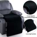 HOMBYS Foam Recliner Cushion with Leg Pillow for Elderly Large Square Seat Cushion Wave Shape Footrest for Armchairs Couch, Medium Thick & Supportive, Non-Slip Design, Black