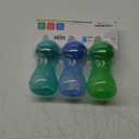 Nuby Pack of 3 No Spill Toddler Sippy Cups - Toddler Cups Spill Proof with Easy and Firm Grip - Blue, Aqua, Green