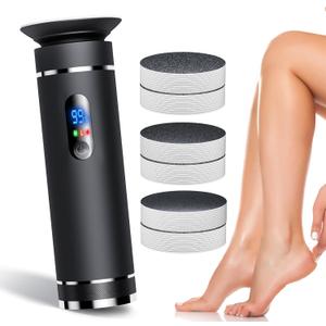 Ranrose Electric Callus Remover for Feet Rechargeable Portable Electric Foot File for Dead Skin Foot Grinder with 60pcs Replacement Sandpaper Disk 2 Speed Professional Pedicure Tools for Feet