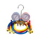 Car Auto A/C Refrigeration Air Conditioning AC Diagnostic Manifold Gauge Maintenence Tool With Hose And Hook Kit