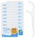 Newppon 200 Count Dental Floss Picks – Unflavored Floss Sticks with Built-in Toothpick – 4 Boxes  Strong & Smooth Dental Flossers for Family Oral Care at Home Office & Travel – Adults & Kids