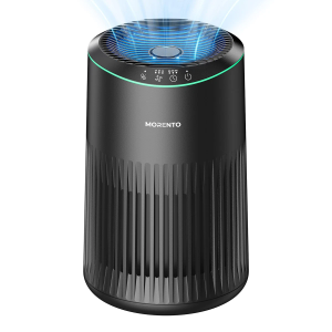 Air Purifiers for Bedroom Home for Smoke Pet Dander Odors, Air Purifier with Sleep Mode Small Air Purifier with Fragrance Sponge for Bedroom Office, Blue Ambient Light, 23dB Quiet