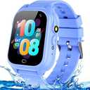 OVV Kids Waterproof Smart Watch with 26 Games 1.44'' Touchscreen HD Camera Pedometer Recorder Music Player Alarm Clock Calculator Educational Wrist Watch for Age 3-10 Girl Boy Learning Toy (Blue)