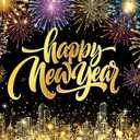 LYCGS 7x5ft 2026 Happy New Year Party Backdrop Colorful Fireworks Background for New Year's Eve Celebration X-332