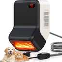 Dog House Heater With Thermostat,Pet Heater With Safe Overheat Protection And 6FT Anti Chew Cord,2 Heating Mode (600/300W) Pet Warmer Suitable For Dogs Chicken Coops Rabbits