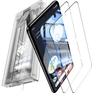 UniqueMe for Google Pixel 8 Pro Screen Protector, [Not Glass] Support Fingerprint Unlock [Alignment Frame] 7H Hardness Full Coverage Screen Bubble Free Case Friendly 6.7 inch - 2 Pack