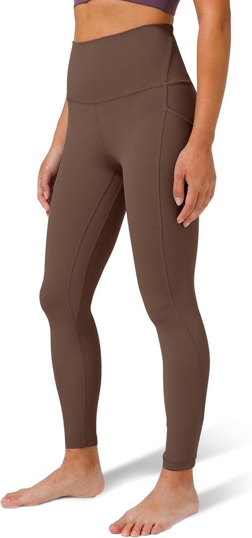 WodoWei Women Butterluxe High Waisted Workout Leggings Buttery Soft Compression Tummy Control Gym Athletic Yoga Leggings, L