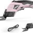 NANWEI Electric Scissors Cordless, Type-C Rechargeable Cardboard Cutter with 2 Blades, 4.2V Hightorque Motor, for Fabric Carpet Leather (Pink)