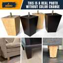 Albo Wood Furniture Legs 3 inch, Heavy Duty Sofa Legs, Pack of 4 Square Brown Couch Legs, Sofa Replacement Parts, for Dresser Legs, Sideboard, Recliner Couch, Circle Chair Couch Riser Coffee Table