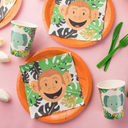 Blue Panda Animal Party Supplies - Serves 24 - Includes Plates, Knives, Spoons, Forks, Cups and Napkins. Perfect Party Pack for Kids Themed Birhtday Parties and Baby Showers, Zoo Animal Pattern