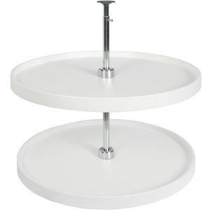 Knape & Vogt PFN32ST-W 31.5" by 32" by 32" Full-Round Polymer Lazy Susan Cabinet Organizer,White