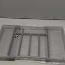 Kitsure Cutlery Drawer Organiser for Kitchen - Adjustable Cutlery Tray for Effortless Utensil Sorting, Versatile Kitchen Storage & Organisation Solution, 12.13" x 1.54" x 8.07"~13.90", Grey (Medium)