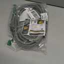 EP 10 Ft Outdoor Extension Cord with 3 Electrical Power Outlets - 16/3 SJTW Grey Cable with 3 Prong Grounded Plug for Safety Great for Christmas Lights, Garden and Major Appliances