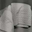 Maple&Stone White Quilt Set King Size, Lightweight Bedspread Ultrasonic Chevron Pattern Light Coverlet for All Season Comforter Bedding Decor - 3 Piece King Bed Cover Sets (King (106'' x 96''))