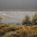 XIGUANGART Large Framed Wall Decor Canvas Wall Art for Living Room Wildflower Pastoral Scenery Paintings Meadow Abstract Pictures Rustic Floral Art Print for Bedroom, Office Modern Artwork Decorations