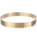 BABEYOND Metal Waistband Skinny Belt Elastic Waist Strap Stretchy Belt for Dress (Style-10-gold, Medium)