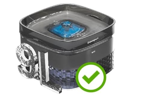 2.4Gal/9L Devopet Pet Water Fountains for Medium and Large Dogs and Multiple Cats Large Capacity Automatic