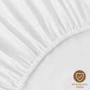 ROSE&RISY White King Fitted Sheet,Soft and Breathable for Sleeping,Cooling Fitted Sheets,16 Deep Pocket, 1pack (White, King)