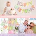 Happy Birthday Banner - 9ft Pre-Strung Happy Birthday Sign for Women, Men, Girls, Boys - No DIY Birthday Decorations & Party Supplies(Macaron)