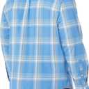 Amazon Essentials Men's Long-Sleeve Regular-fit Stretch Poplin Shirt (Blue, S)