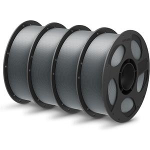 ANYCUBIC PLA Plus (PLA+), 3D Printer Filament 1.75mm Bundle, High Toughness, Dimensional Accuracy +/- 0.02mm, Print with Most FDM 3D Printers, 4 Pack 1KG Reusable Spool(2.2 lbs) Texture Grey