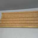 LazBlinds No Tools No Drill Cordless Bamboo Roman Shades, Light Filtering Window Treatment, Roll Up Bamboo Blinds for Windows 21'' W x 48'' H, Brown
