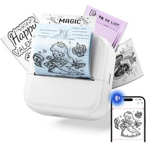 Print Pods Mini Sticker Printer, Sticker Printer, Mini Printer for Study Notes, DIY, To-do List, Mini Thermal Printer Compatible with iOS & Android, M02L Print Pods Mini Printer for Students