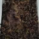 HUA Kinky Curly Short Wigs for Black Women Human Hair Chocolate Brown Mix Medium Auburn Curly Human Hair Wigs for Black Women Glueless 4/30 Color Short Wigs for Women