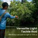 HANDING M1 BFS Rod Ultralight Fishing Rod 2-Piece Spinning & Baitcaster Rod with Seaguide RA Guides AA Cork Handle 30T Carbon Fiber for Trout Crappie Bluegill Yellow Perch Smallmouth Sunfish