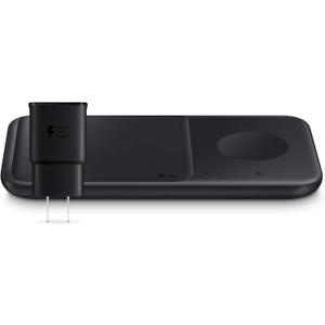 SAMSUNG 9W Wireless Charger Duo w/ USB C Cable, Charge 2 Devices at Once, Cordless Super Fast Charging Pad for Galaxy Phones and Devices, 2021, US Version, Black