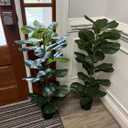 2 Pack Faux Fiddle Leaf Fig Tree - 40" Fake Tree with Black Planter & Artificial Turf, Floor Plants for Home or Office Decor, Artificial Plants Indoor Housewarming Gift