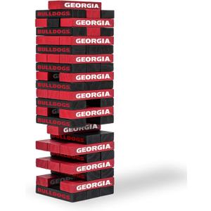 Wild Sports NCAA Pro Football Tabletop Stackers Block Game for College Football Fan, Dorm Game, Tailgate