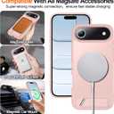 5 x MOZOTER for iPhone Air Case with Kickstand,[Compatible with MagSafe] [12FT Military Grade Protection] Slim Translucent Matte Shockproof Phone Case,6.5",Pink