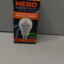 NEBO BLACKOUT BACKUP Emergency Bulb | 850 Lumens, 4 Light Modes, LED Rechargeable Light Bulb, Automatic Charging, Works Without Power, E26 Screw Base, Includes Power Cap & Portable Hanging Hook (Single)