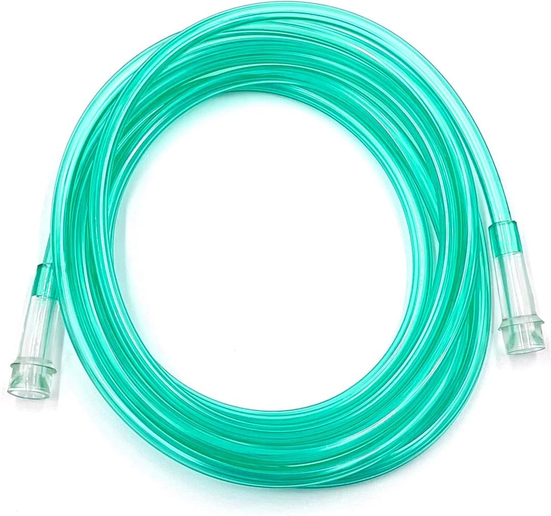 ResOne 5pk 14Ft Oxygen Supply Tubing, Crush Resistant, Standard Connectors for Nasal Cannulas - Green