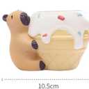 Capybara Resin Succulent Planter Set of 2 - Mini Garden Decor with Drainage Holes (4.1"x2.75", for Plant Lovers)