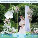 Arch Backdrop Stand, 7.2FT 6FT Wedding Arch Gold Set of 2, Metal Balloon Arch Kit Stand with Base for Gender Reveal Ceremony Birthday Anniversary Bridal Graduation Party Event Background Decoration