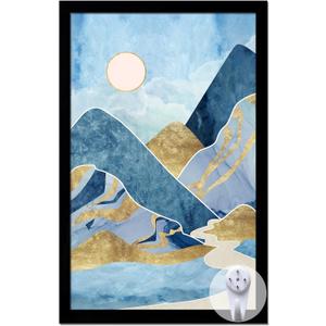 Black Picture Frame, 14x22 Picture Frame for Photo Poster Canvas Certificate Document Display Horizontally or Vertically High Transparent Wall Gallery(Size 14 x 22 inches)