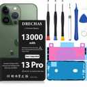 [13000mAh]Battery for iPhone 13 Pro, 2025 New Upgraded High Capacity Li-Polymer Replacement Battery for iPhone 13Pro Models A2636 A2638 A2639 A2640 A2483 with Complete Professional Repair Tool Kit