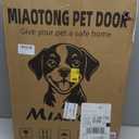 MIAOTONG 3-Flap Steel Large Dog Door for Door with Metal Sliding Lock Panel