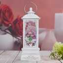 Gifts for Mom from Daughter Son, Birthday Gifts for Women, Crystal Flower Lantern with Music & 6H Timer, USB & 3AA Battery Powered, Forever Flower Snow Globe for Mom Grandma Decorations (Lotus)