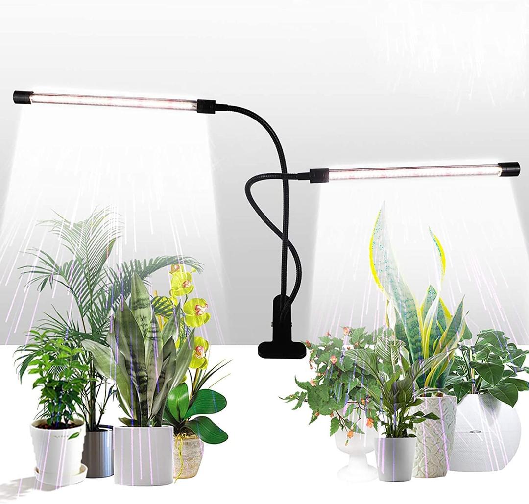 GHodec Grow Light, Full Spectrum White 84 LED Clip Plant Lights for Indoor Plants Growing, 4/ 8/ 12H Timer & 5 Dimmable Levels