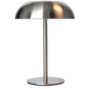 Portable LED Mushroom Table Lamp, Cordless Desk Night Light with 5200mAh Rechargeable Battery, Stepless Dimming Small Lamp with 3 Colors and Brightness Control for Bedroom/Bar/Coffee shop (Silver)