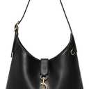 CLUCI Womens Purses and Handbags, Soft Vegan Leather Hobo Bags with Adjustable Strap, Lightweight Slouchy Shoulder Bag, Black