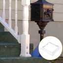 6 x 6 Inches Vinyl Post Sleeve Adjustable Vinyl Post Skirt White Base Porch Column Wraps for 3 to 6.5 Inch Wood Stair Rails(White,8 Pack)
