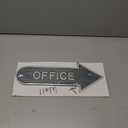 Montague Metal Products 6" x 15.5" Right Arrow Office Statement Plaque Sign - Black/Silver