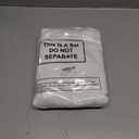 Embroidered Scalloped Cotton Shower Curtain Linen Textured with 12 Metal Hooks, 72 x 72 Inch Washable Waterproof Cloth Shower Curtains with Navy Blue Border for Bathroom Hotel Bathtub