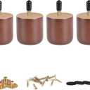 Alyoen Wood Furniture Legs 2/3/4/6 inch Sofa Legs Pack of 4 Round Couch Legs - Wooden Replacement Feet for Dresser Legs Sideboard Recliner Couch Circle Chair Couch Riser Coffee Table (2 Inch) (1 missing)