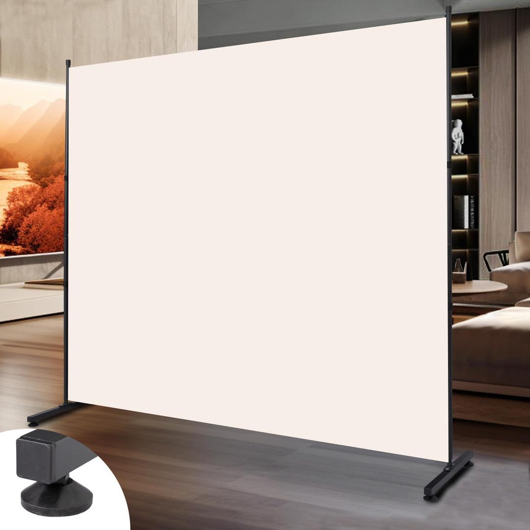 Room Divider 6FT Single Panel Privacy Screen, 71'' Wide Fabric Indoor Room Divider Wall Divider for Room Separation, Portable Room Partitions and Dividers Freestanding Temporary Wall Room Separators (Beige)